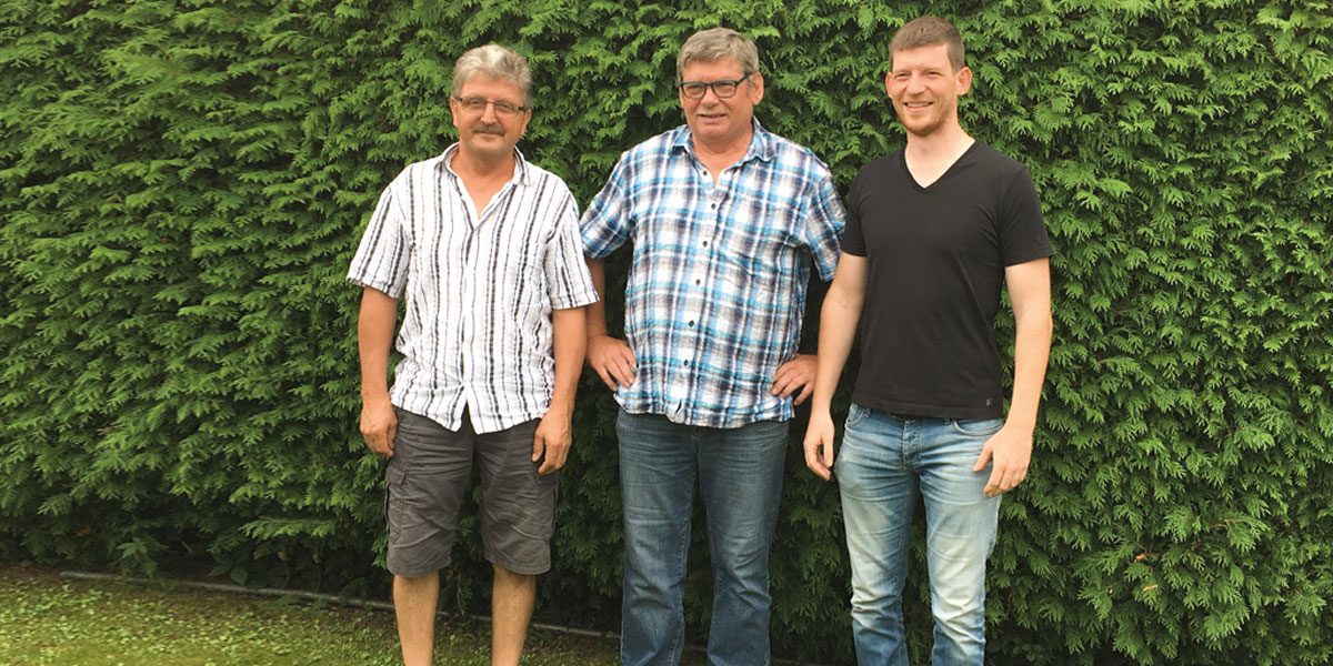 Johann Wolf (li), Josef Fuchs (mitte) und Oliver Fuchs (re)